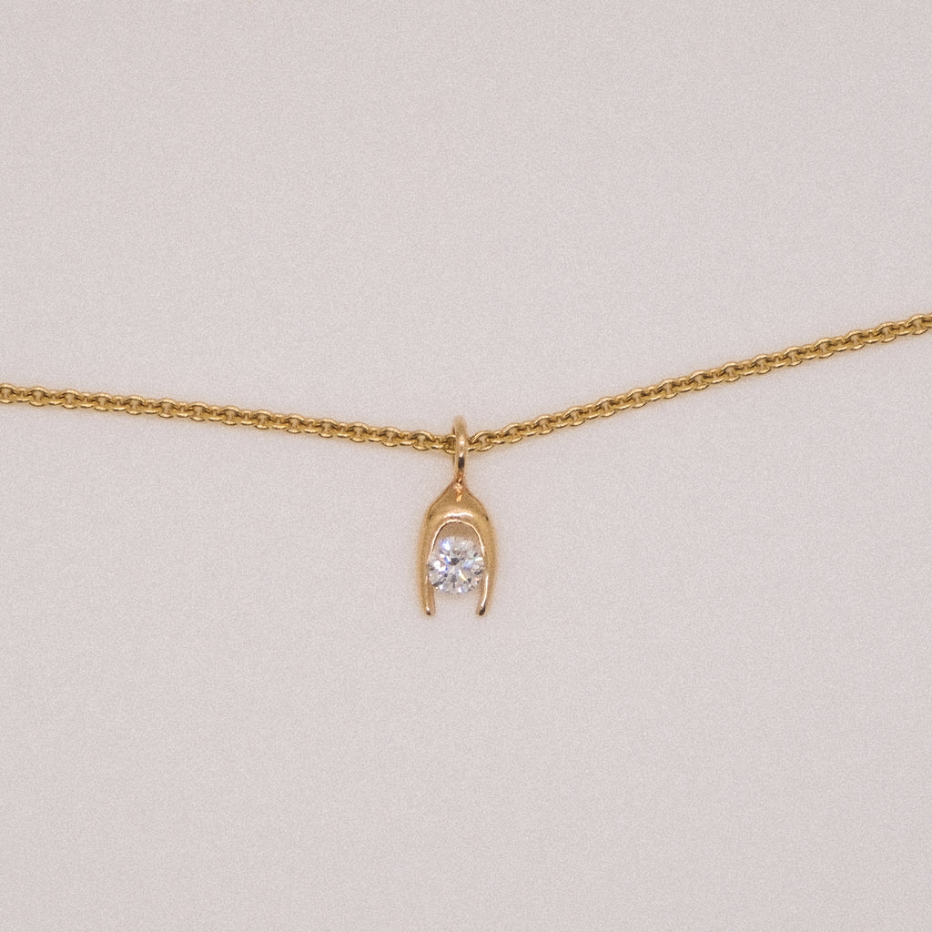 14K Y Mini Pendant