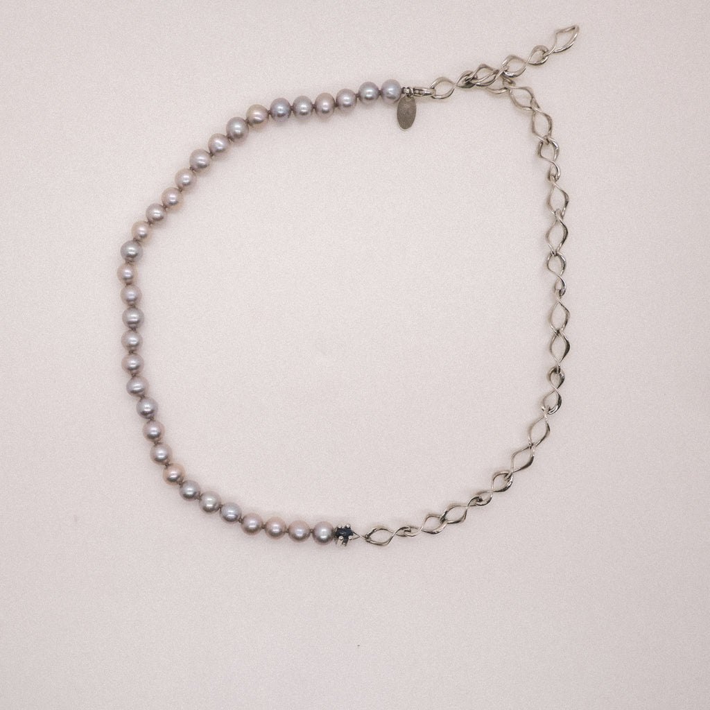 14K Nucleus Chain Pearl Necklace