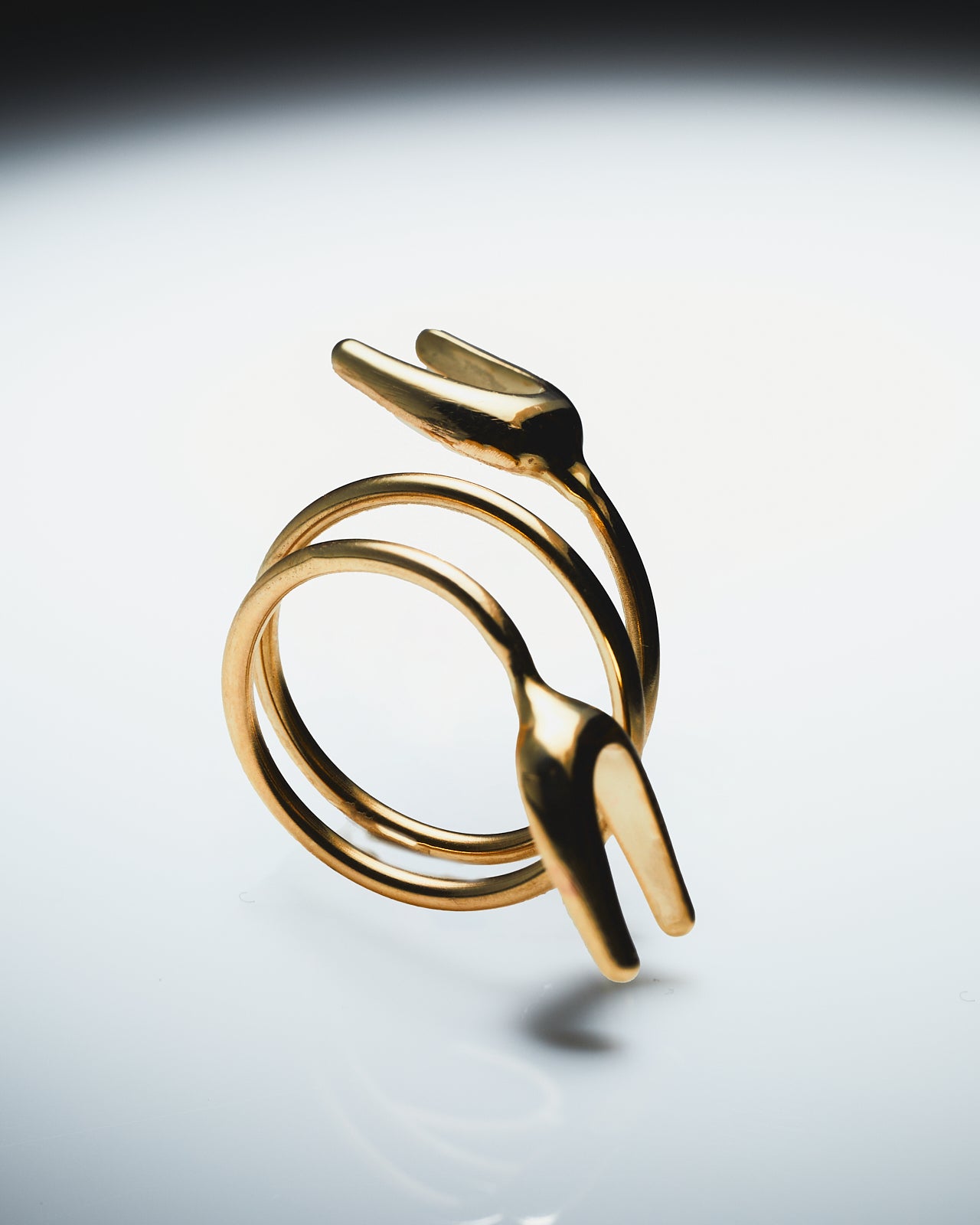 14K Double X Ring