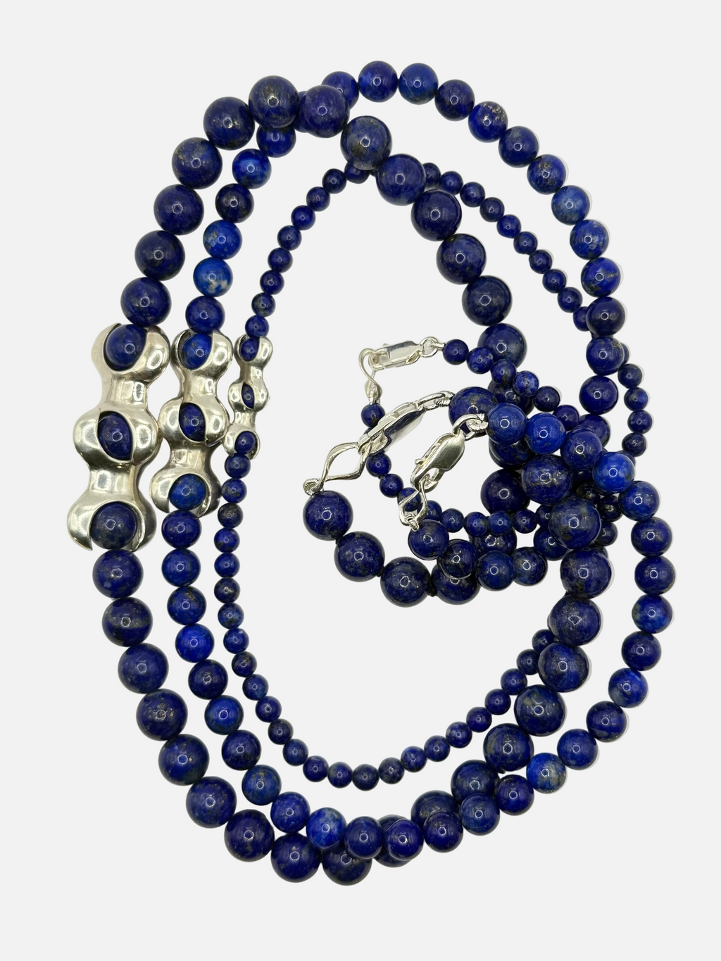 DOUBLE X LAPIS LAZULI NECKLACE