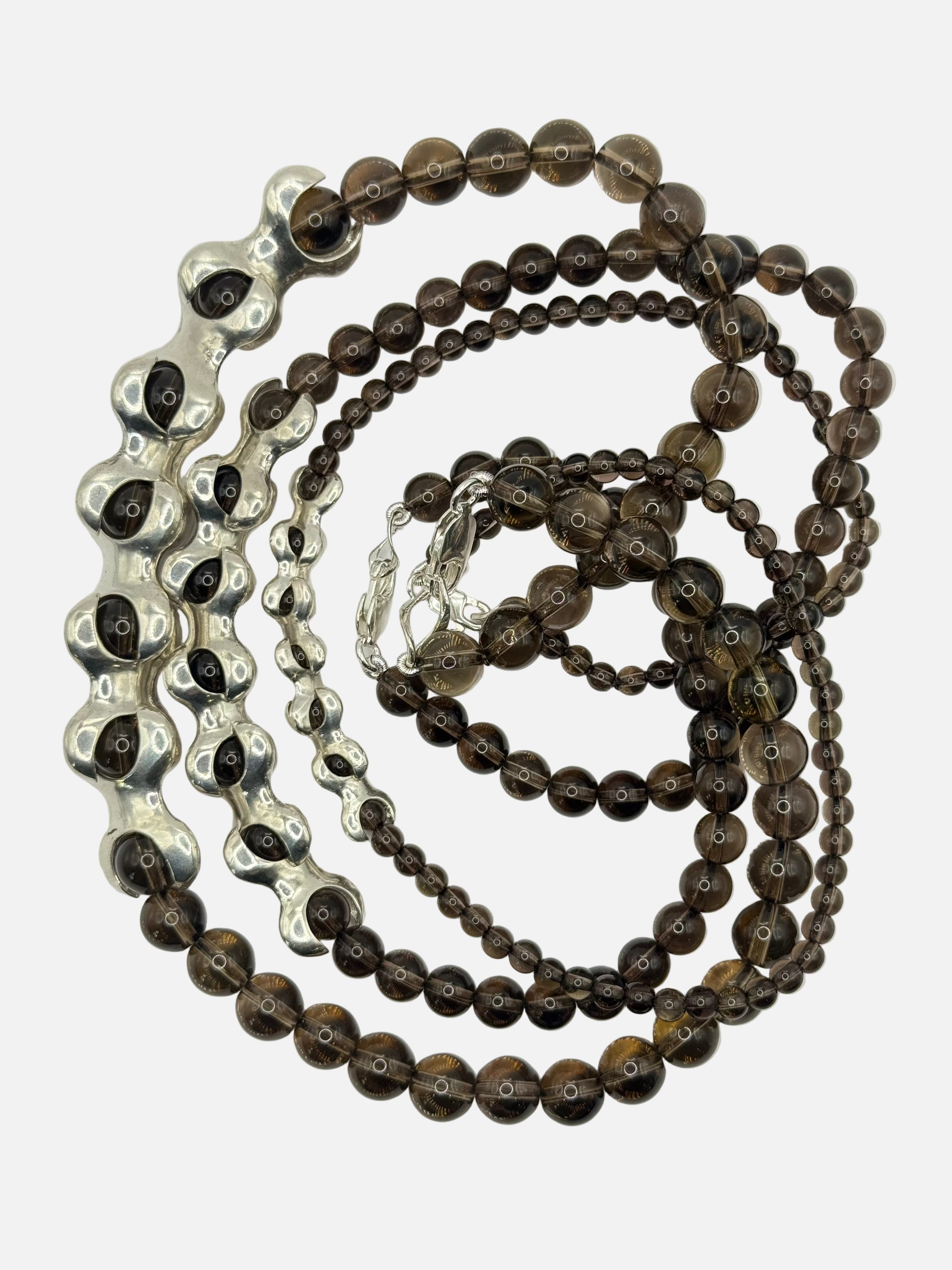 X SMOKEY QUARTZ  NECKLACE