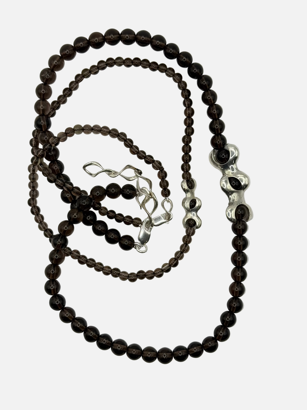 DOUBLE X SMOKEY QUARTZ NECKLACE