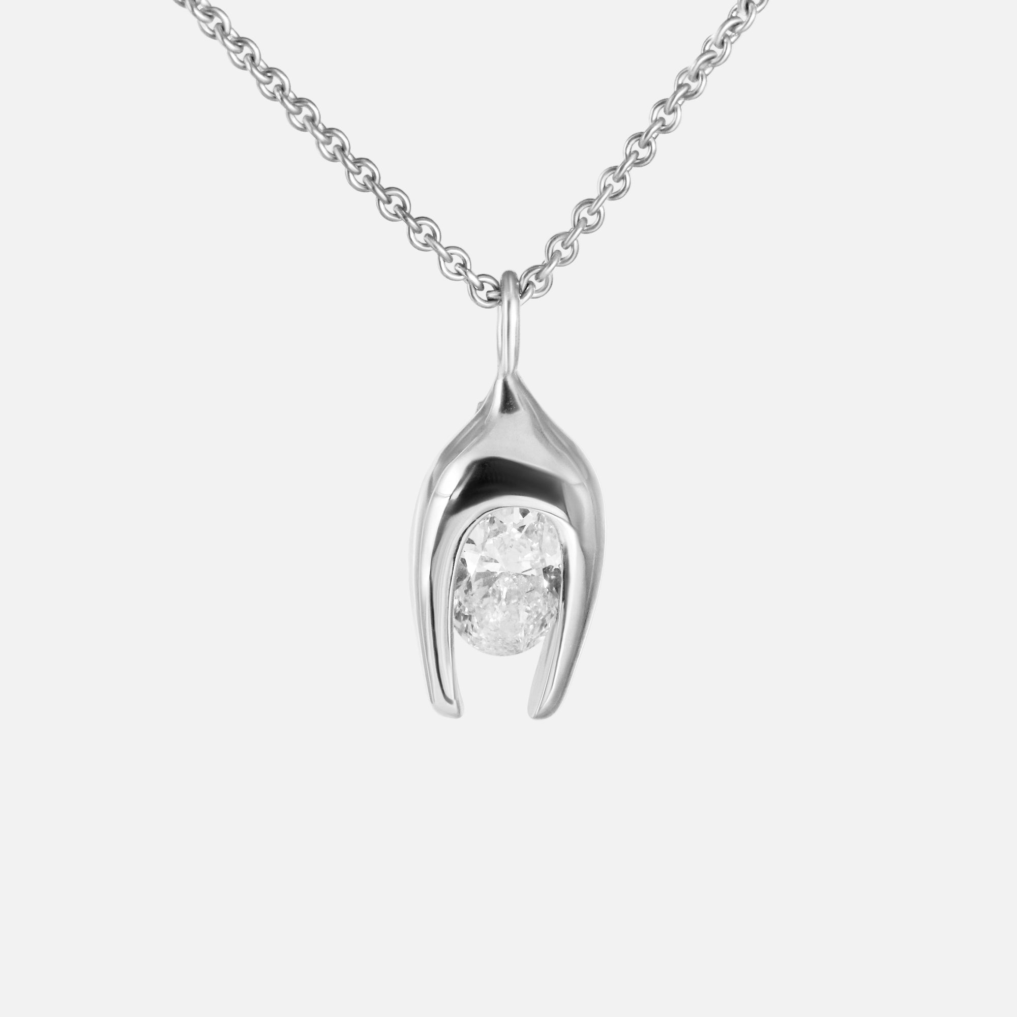 14K Y Oval Pendant