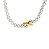 SINGLE X PEARL NECKLACE