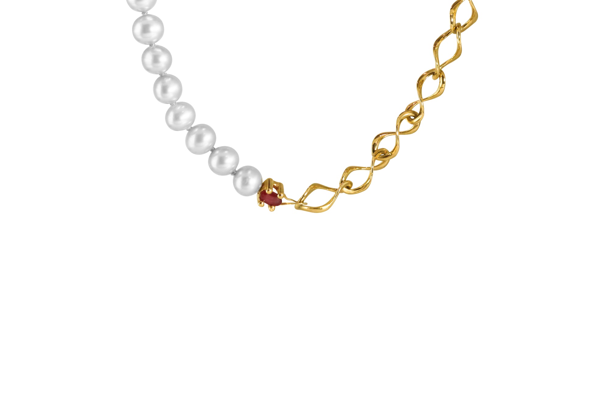 14K Nucleus Chain Pearl Necklace