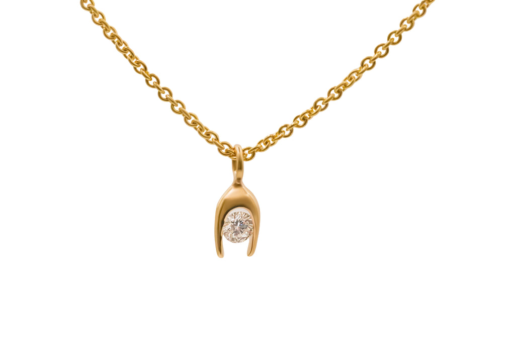 14K Y Mini Pendant