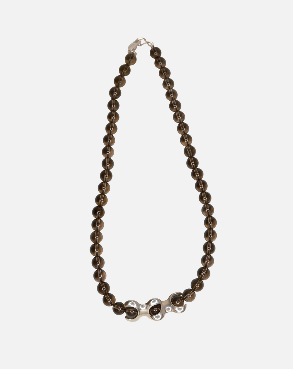 DOUBLE X SMOKEY QUARTZ NECKLACE